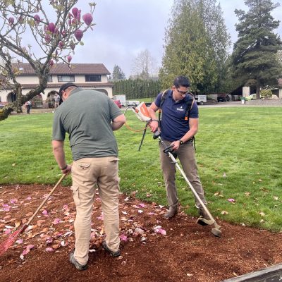 WHISPR leaf raking and cleanup